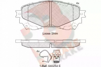 R BRAKE rb2126 -  Комплект тормозных колодок, дисковый тормоз